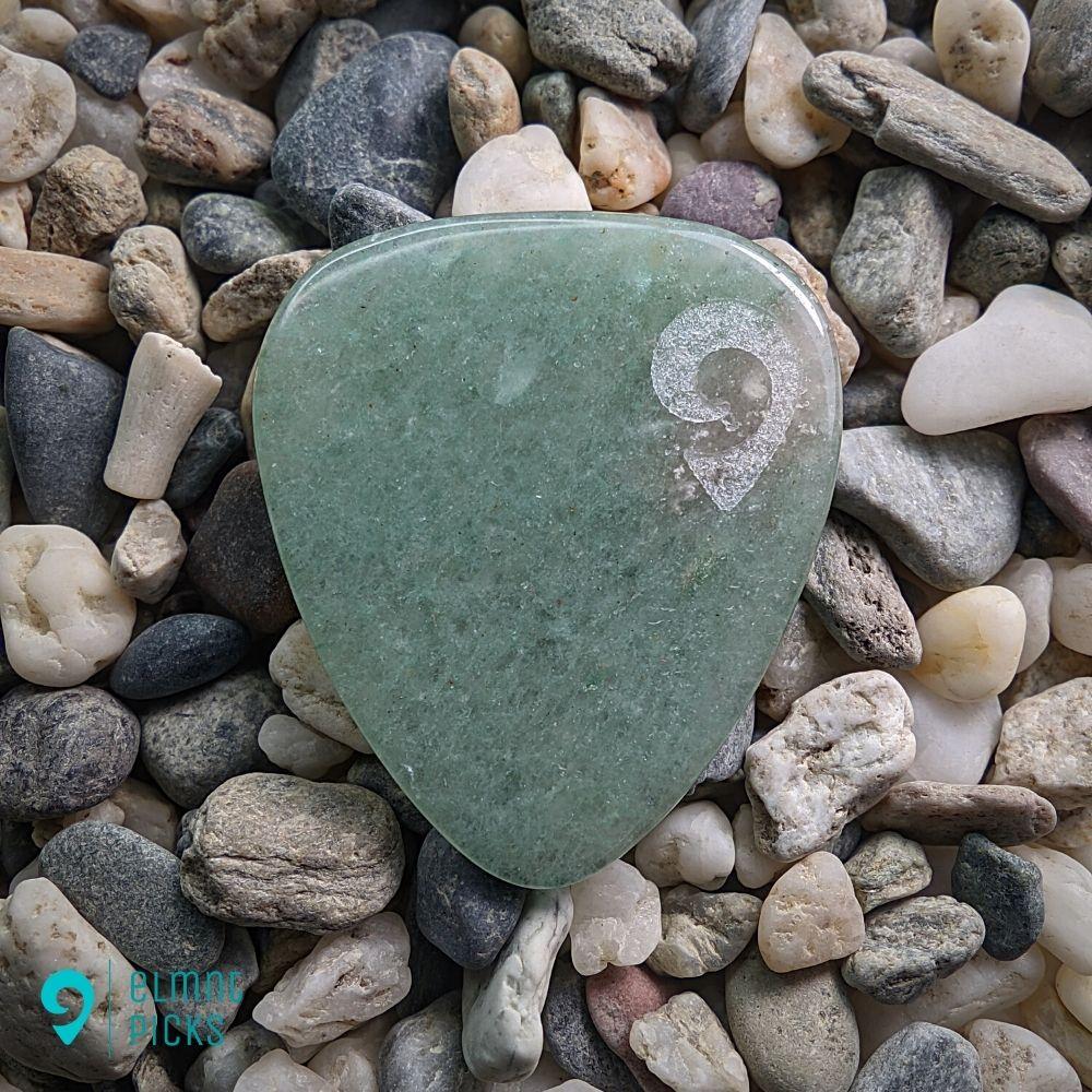 Hand-Carved Aventurine Plectrum