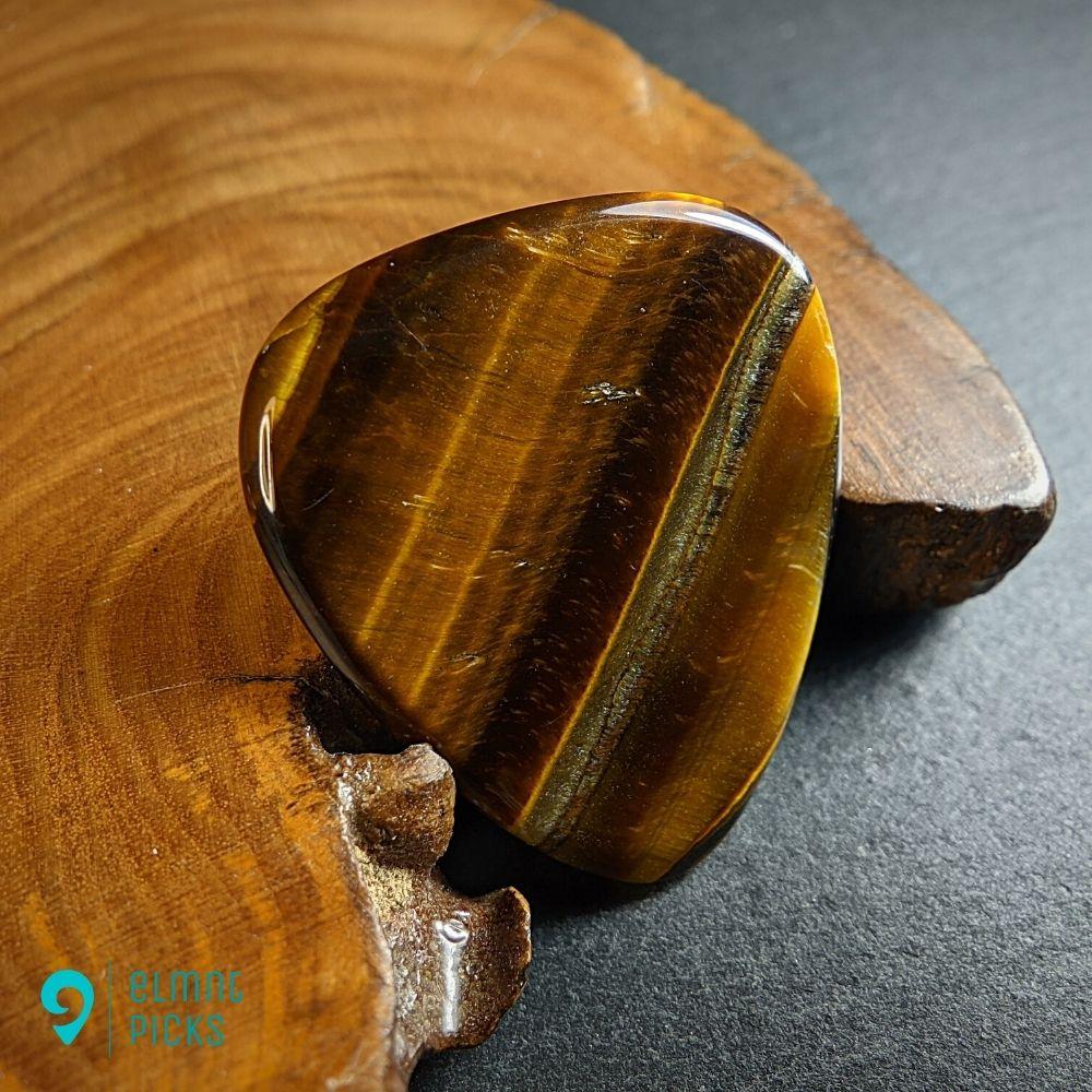 Hand-Carved Tiger Eye Plectrum