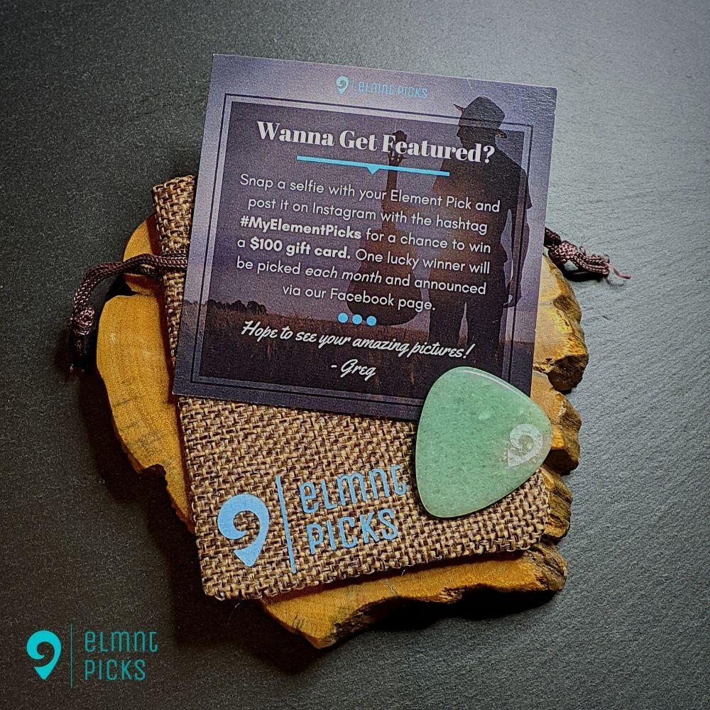 Hand-Carved Aventurine Plectrum