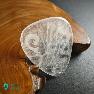 Hand-Carved Clear Quartz Plectrum