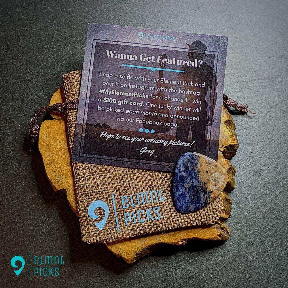 Hand-Carved Sodalite Plectrum