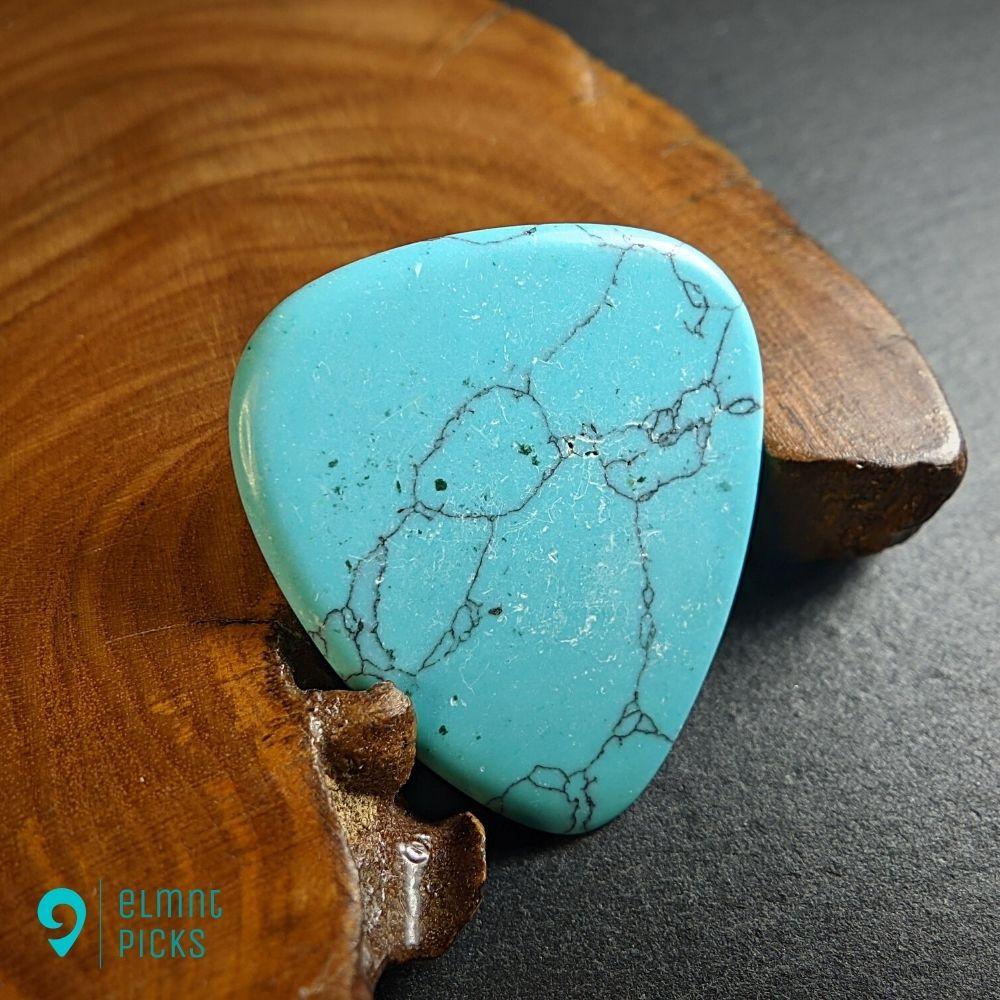 Hand-Carved Turquoise Howlite Plectrum