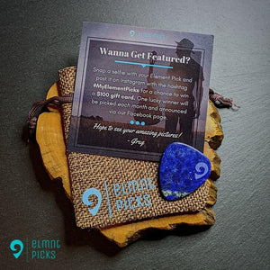 Hand-Carved Lapis Lazuli Plectrum