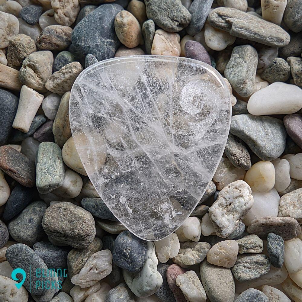 Hand-Carved Clear Quartz Plectrum