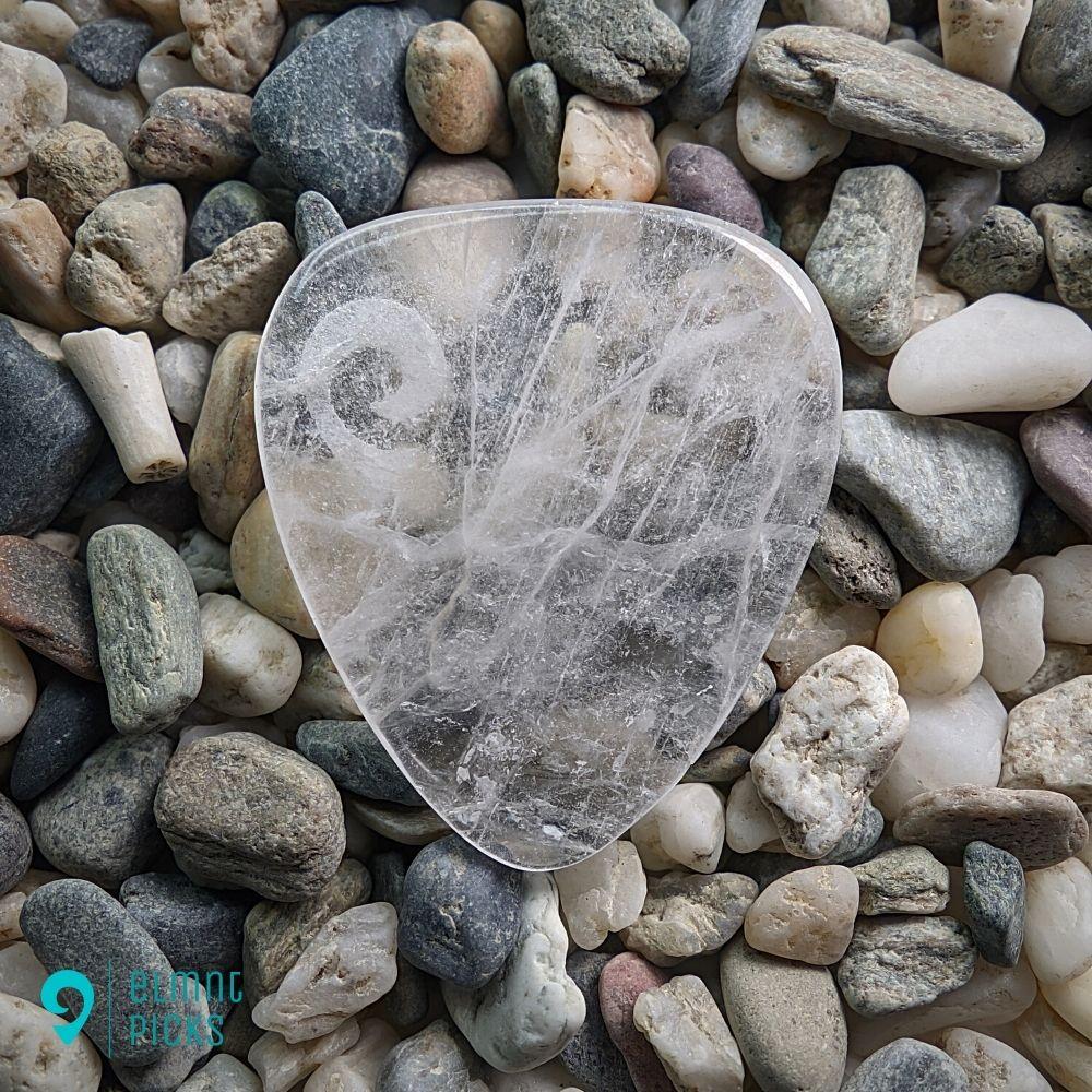 Hand-Carved Clear Quartz Plectrum