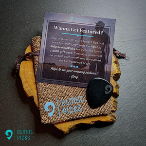 Hand-Carved Black Obsidian Plectrum