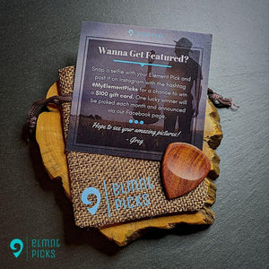 Hand-Crafted Red Sandalwood Plectrum