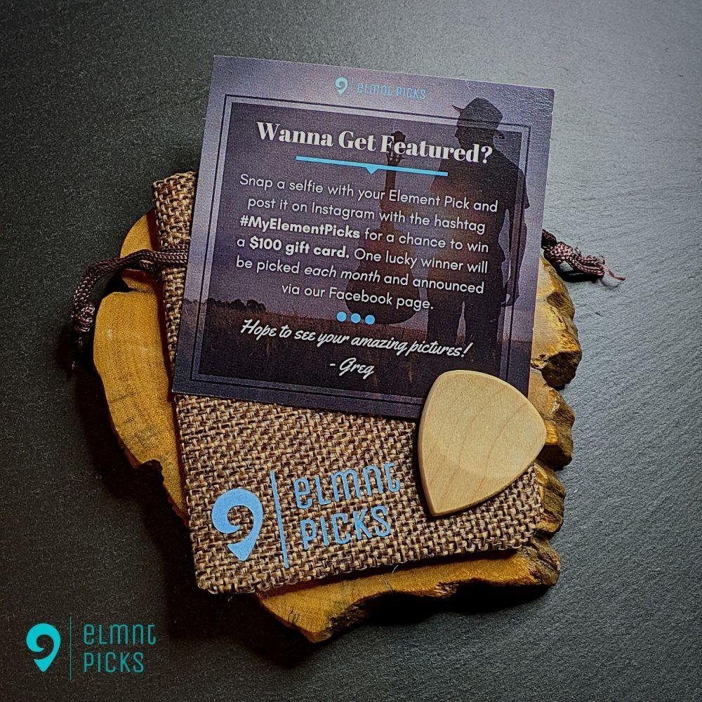 Hand-Crafted Maple Wood Plectrum
