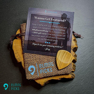 Hand-Crafted Olive Wood Plectrum
