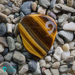 Hand-Carved Tiger Eye Plectrum