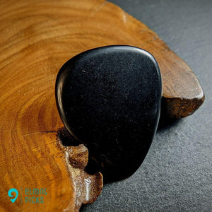 Hand-Carved Black Obsidian Plectrum