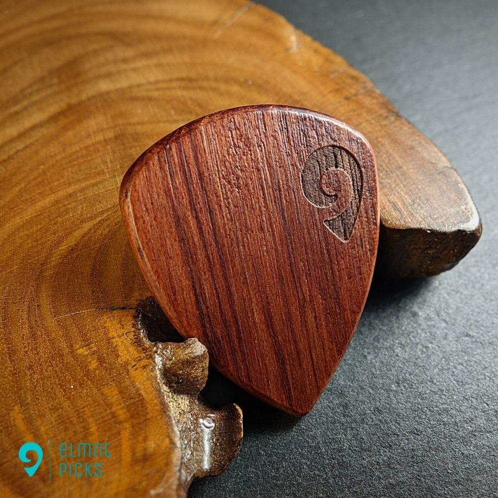 Hand-Crafted Bubinga Wood Plectrum