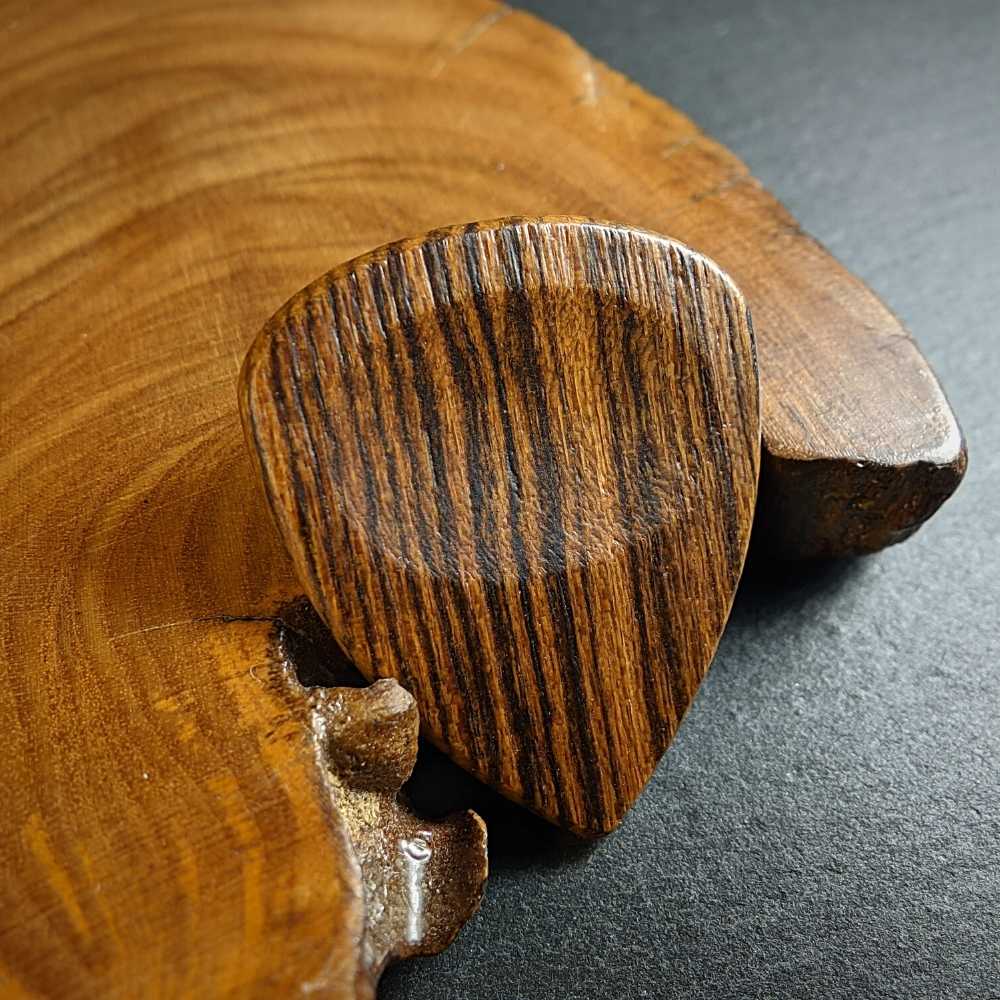 Hand-Crafted Black Palm Wood Plectrum