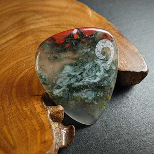 Hand-Carved Bloodstone Plectrum