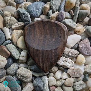 Hand-Crafted Black Chacate Wood Plectrum
