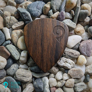 Hand-Crafted Black Chacate Wood Plectrum