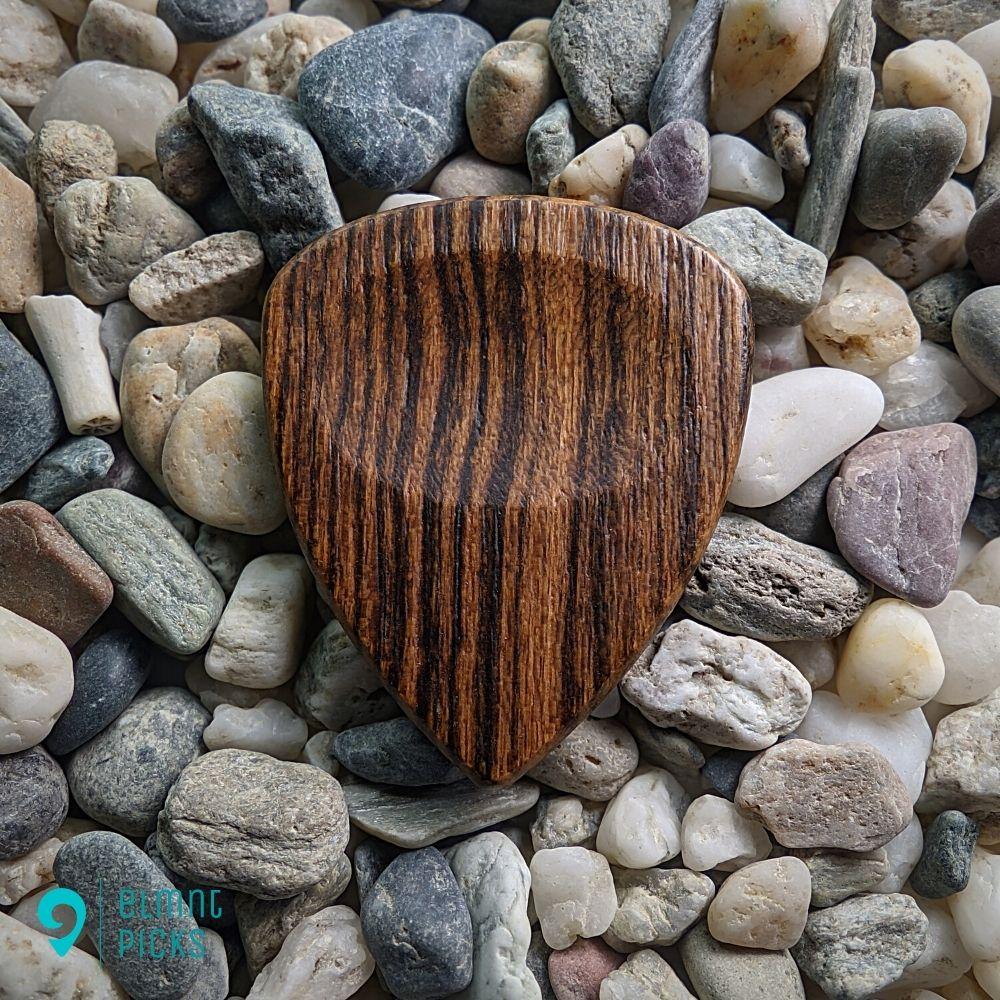 Hand-Crafted Black Palm Wood Plectrum