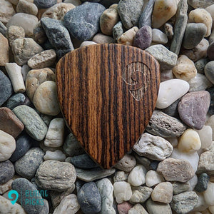 Hand-Crafted Black Palm Wood Plectrum