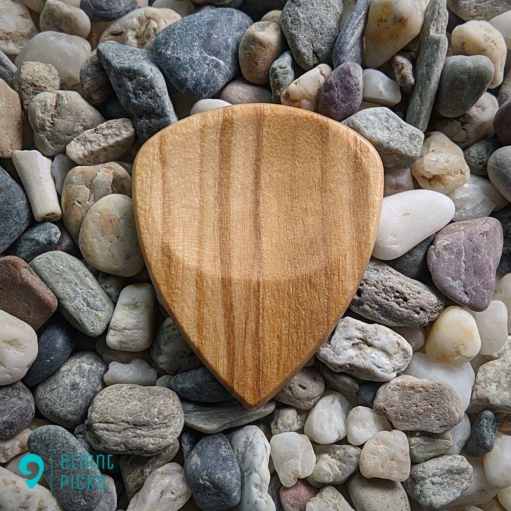 Hand-Crafted Olive Wood Plectrum