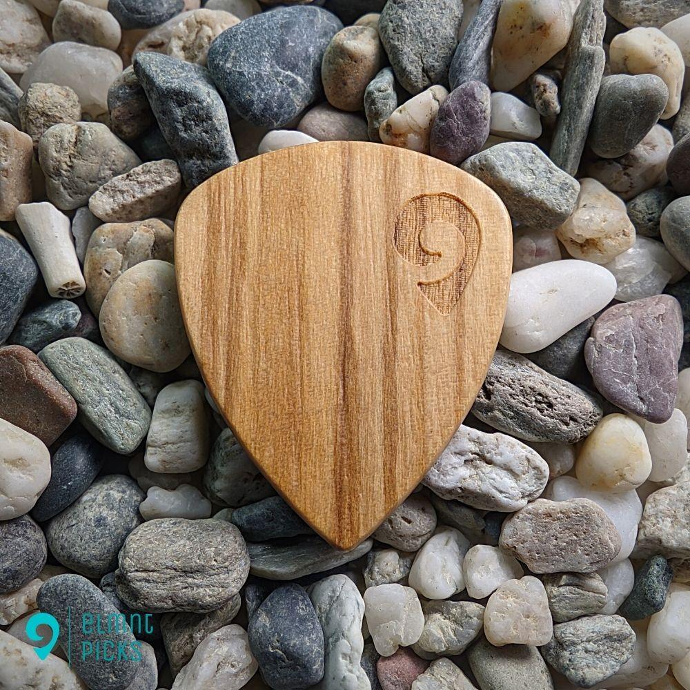 Hand-Crafted Olive Wood Plectrum