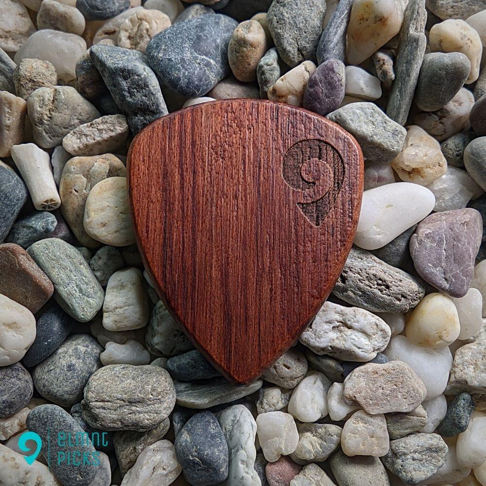 Hand-Crafted Bubinga Wood Plectrum