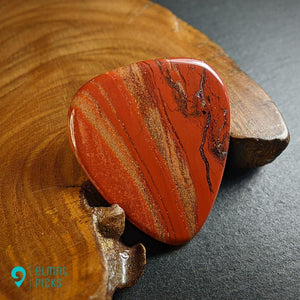 Hand-Carved Red Jasper Plectrum