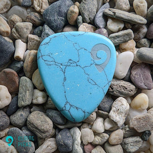 Hand-Carved Turquoise Howlite Plectrum