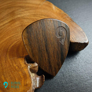 Hand-Crafted Black Chacate Wood Plectrum