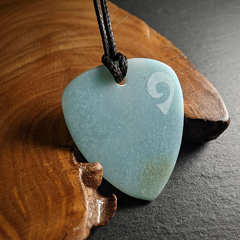Hand-Carved Amazonite Plectrum
