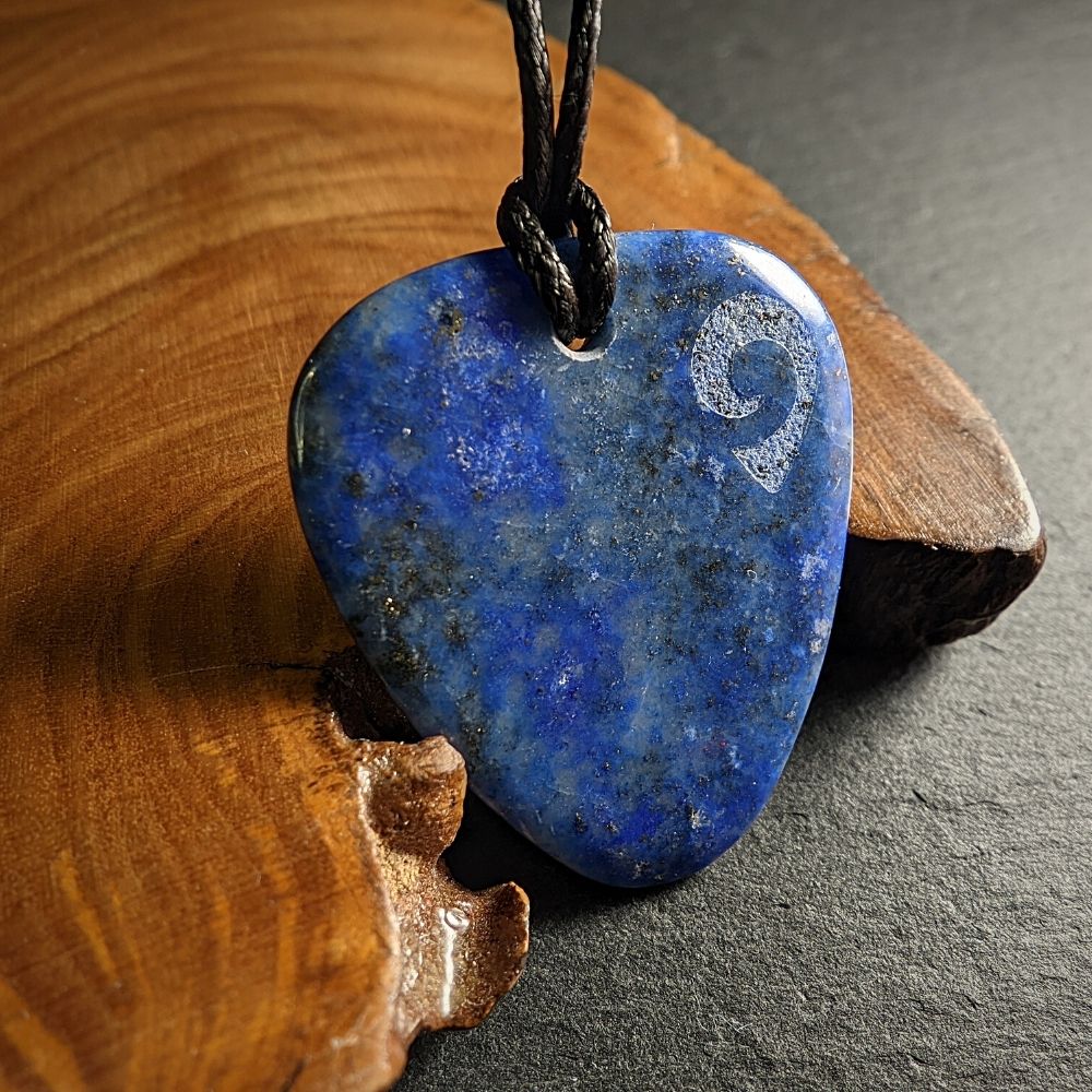 Hand-Carved Lapis Lazuli Plectrum