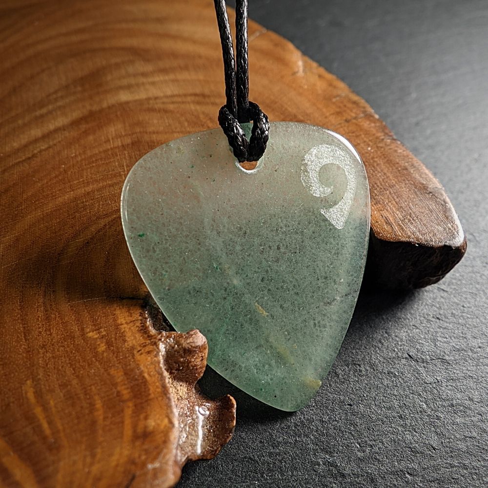 Hand-Carved Aventurine Plectrum